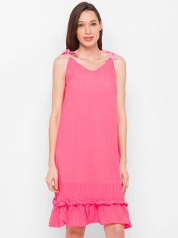 Globus - Neon Pink Self Design Dress